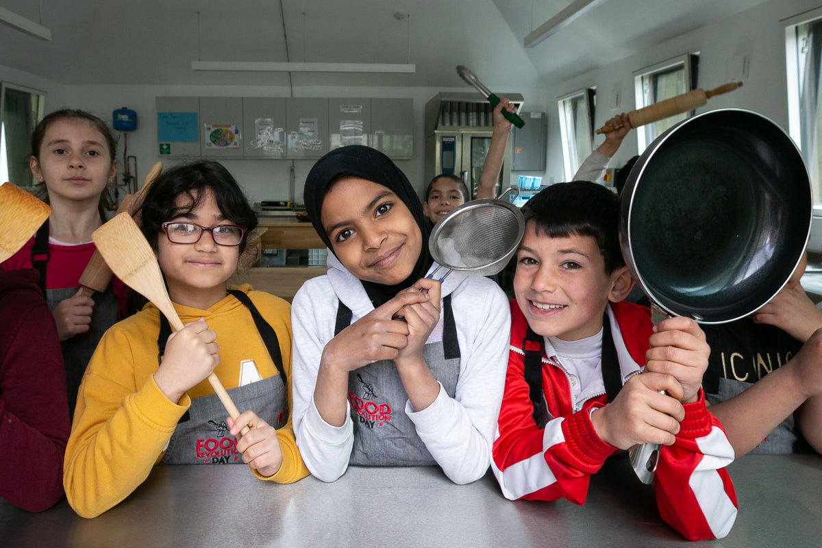 Pupils in Rhyl Kitchen Classroom